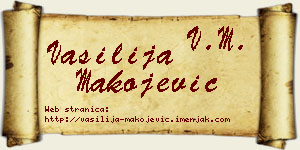 Vasilija Makojević vizit kartica
